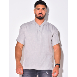 T-shirt fin à boutonner T-shirt fin à boutonner