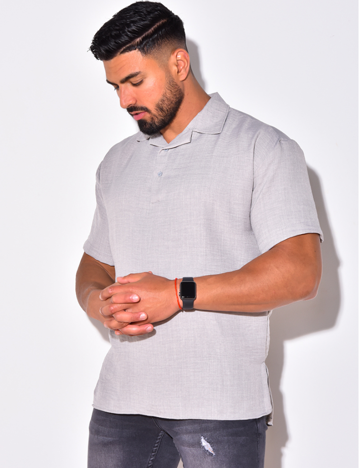 T-shirt fin à boutonner T-shirt fin à boutonner