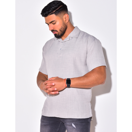 T-shirt fin à boutonner T-shirt fin à boutonner