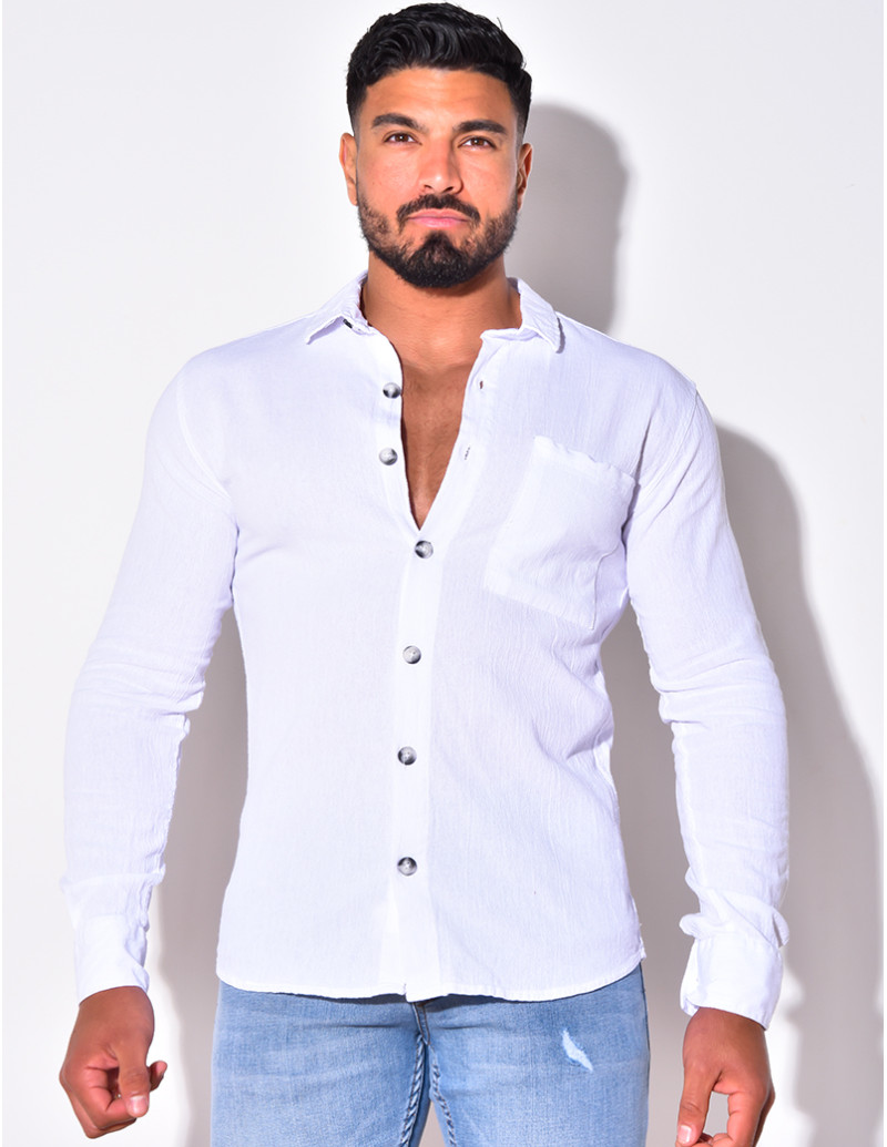 Chemise fine manches longues