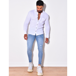 Chemise fine manches longues