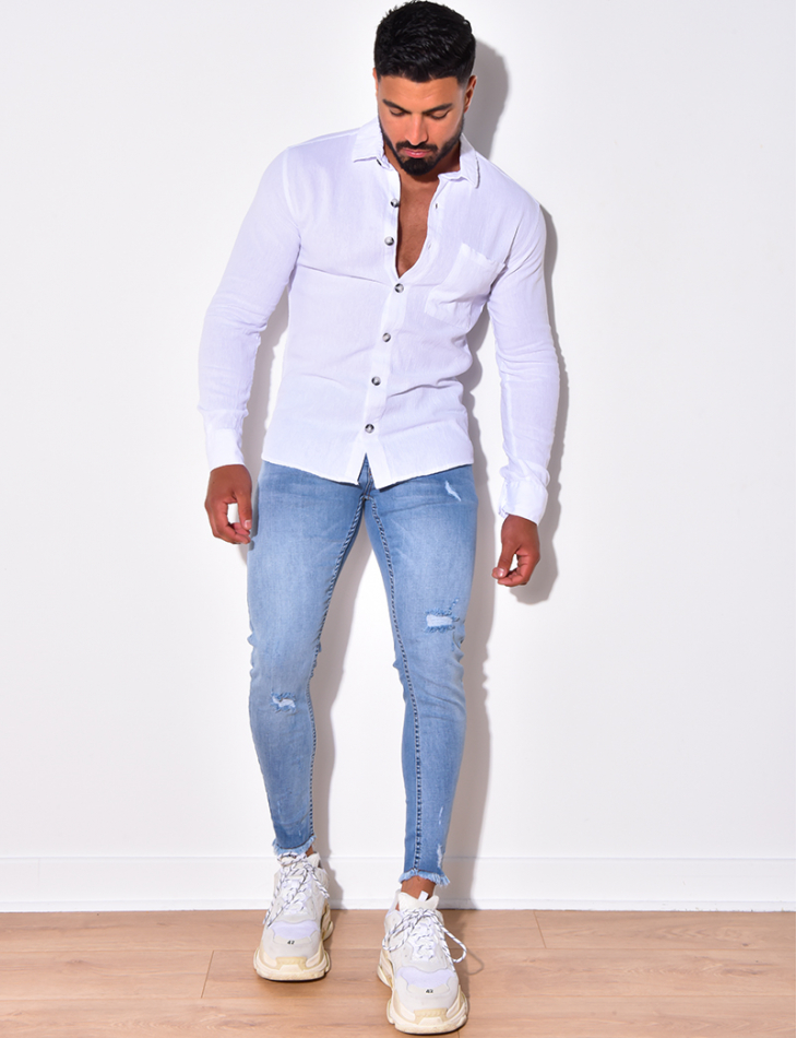 Chemise fine manches longues