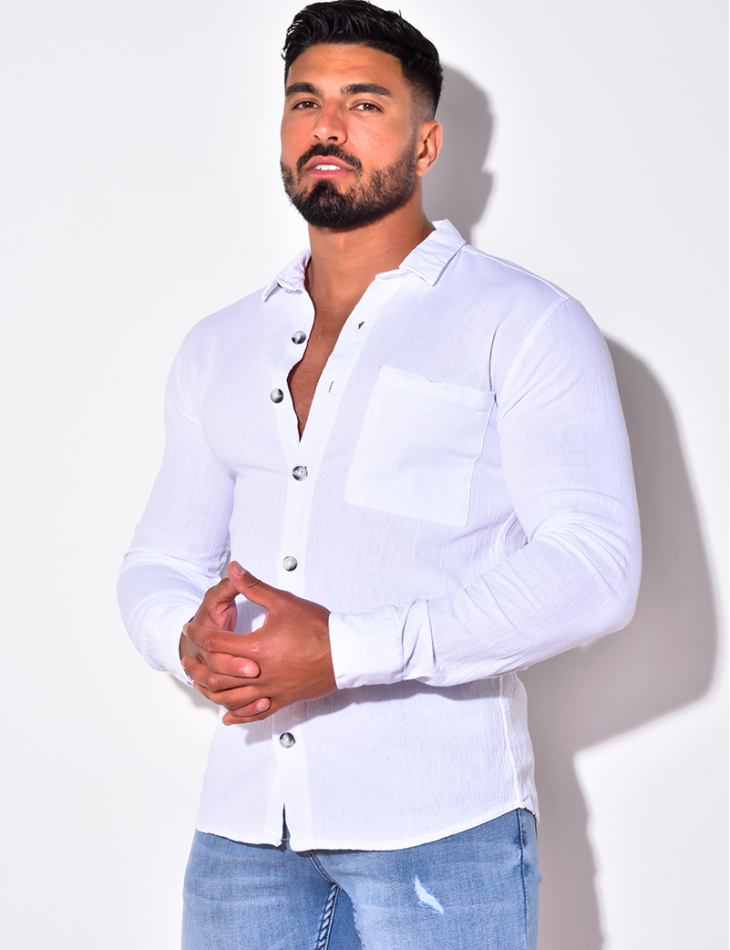 Chemise fine manches longues