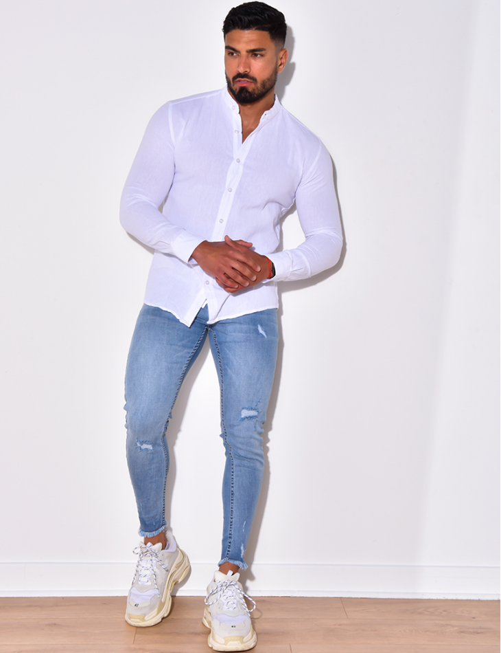 Chemise manche longues à petit col Chemise manche longues à petit col