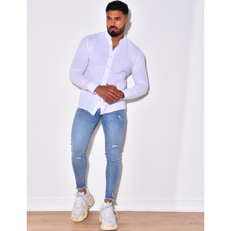 Chemise manche longues à petit col Chemise manche longues à petit col