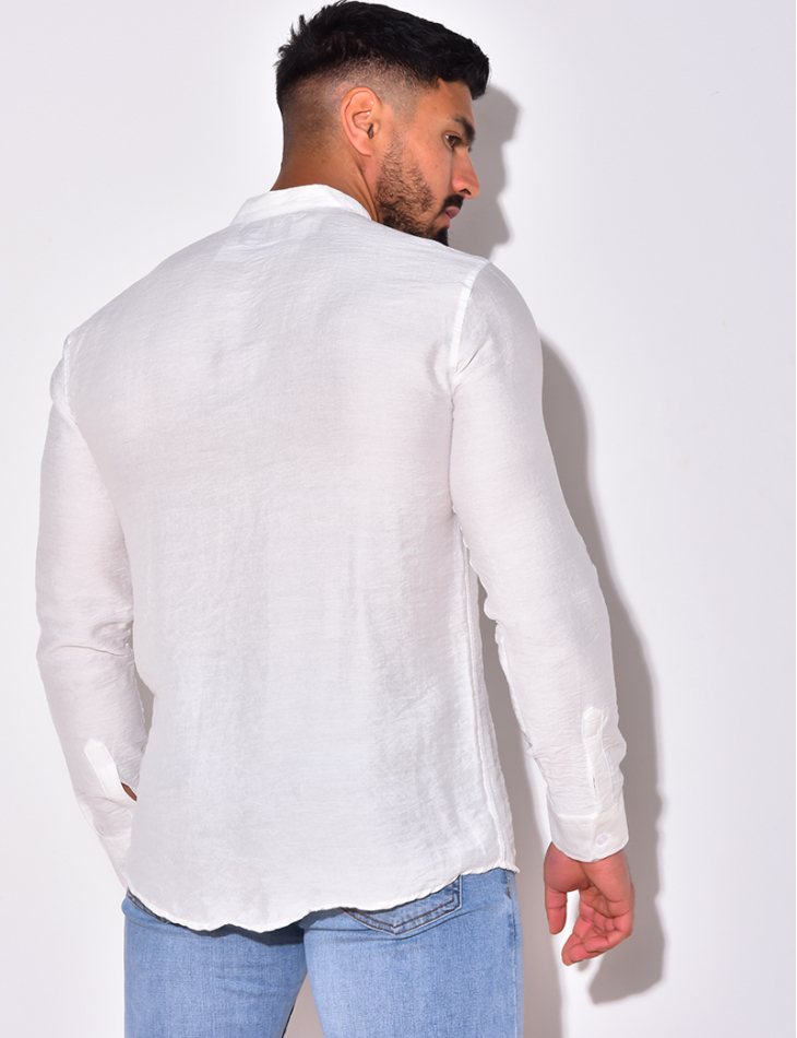 T-shirt fin manche longue col V T-shirt fin manche longue col V