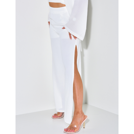 Pantalon fluide à fente