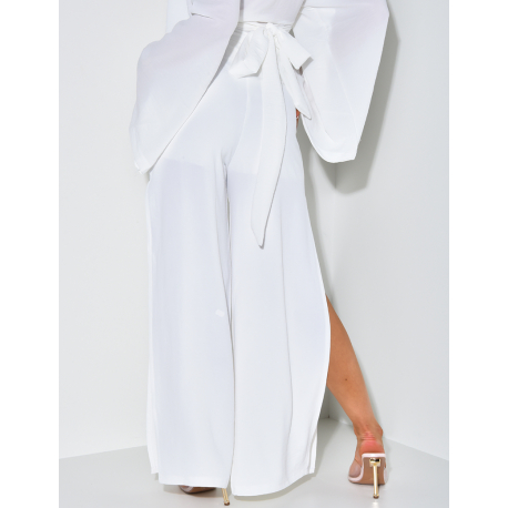 Pantalon fluide à fente