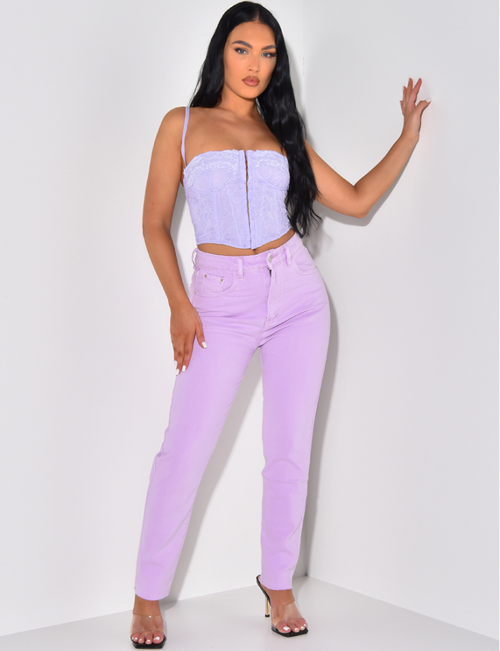 Crop-top bustier en dentelle Crop-top bustier en dentelle