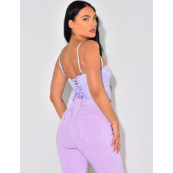 Crop-top bustier en dentelle Crop-top bustier en dentelle