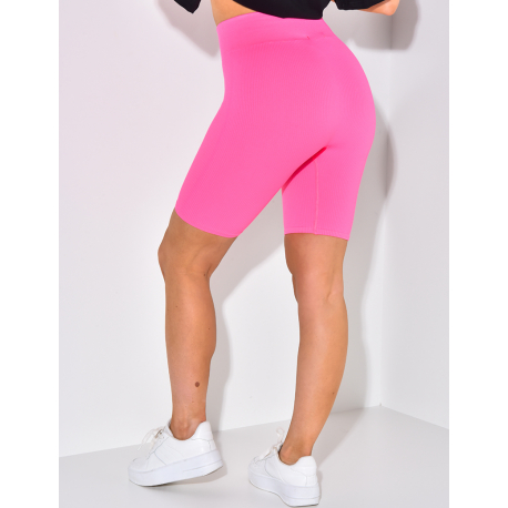 Short cycliste côtelé