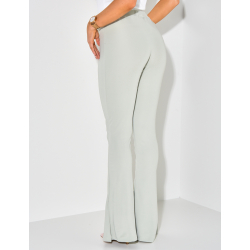 Pantalon fluide pattes d'eph à fente sur le côté Pantalon fluide pattes d'eph à fente sur le côté