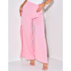 Pantalon fluide à fente Pantalon fluide à fente