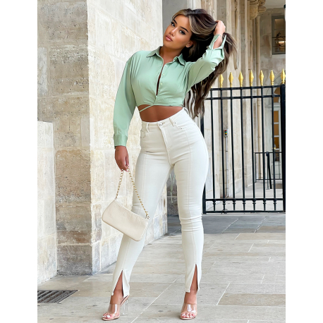 Jeans skinny taille haute