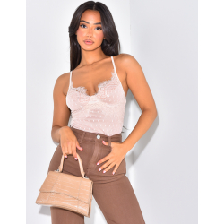 Body échancré en dentelle Body échancré en dentelle