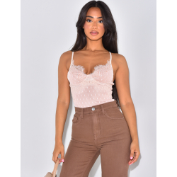 Body échancré en dentelle Body échancré en dentelle