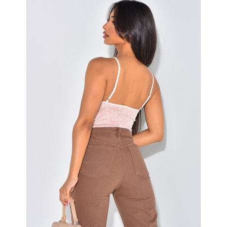 Body échancré en dentelle Body échancré en dentelle