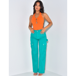 Pantalon cargo large à poches Pantalon cargo large à poches