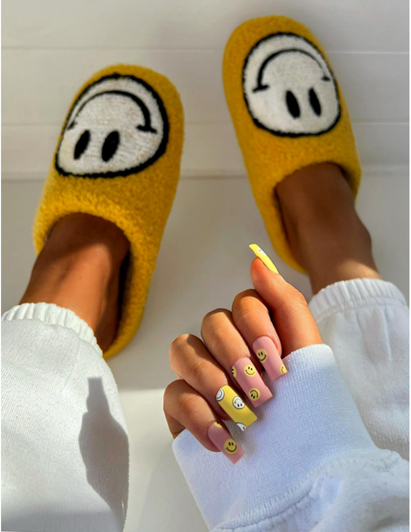 Pantoufles avec smiley