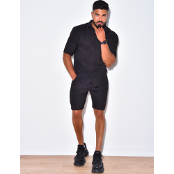 Ensemble short et polo côtelé Ensemble short et polo côtelé