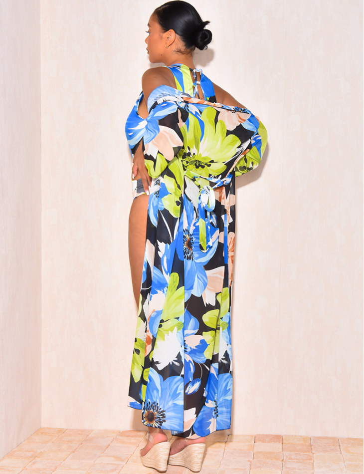 Ensemble de maillot de bain 1 pièces et kimono à fleurs Ensemble de maillot de bain 1 pièces et kimono à fleurs
