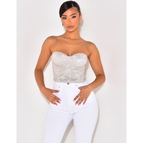 Bustier en strass