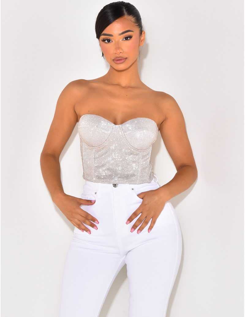 Bustier en strass