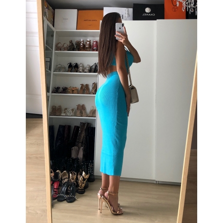 Ribbed Skirt and Crop Top Co-ord