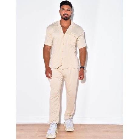 Ensemble pantalon et chemise en relief Ensemble pantalon et chemise en relief
