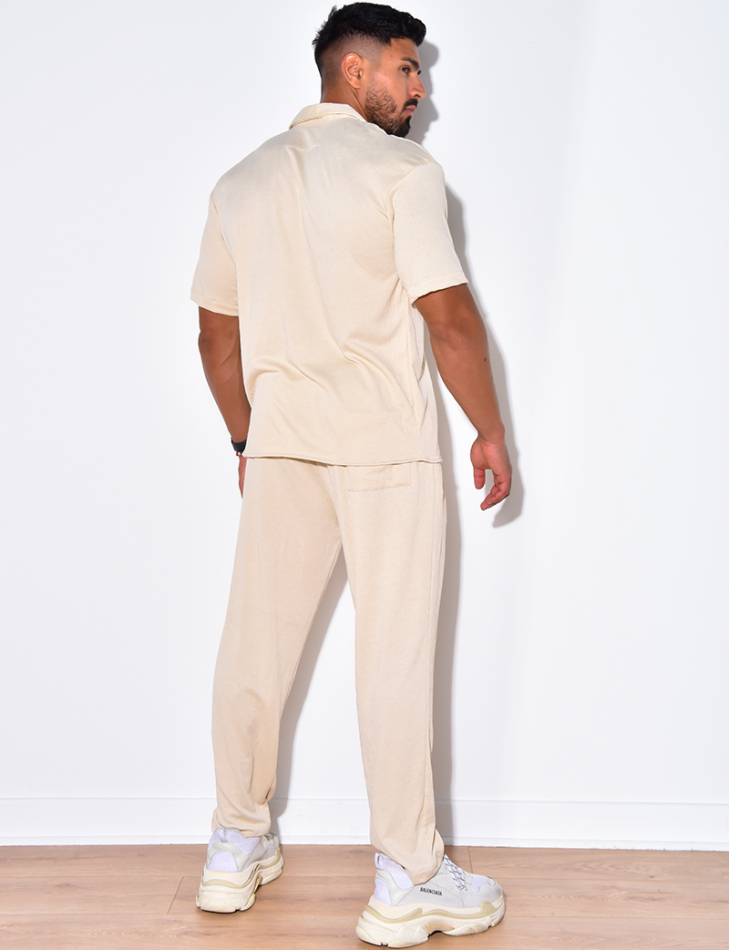 Ensemble pantalon et chemise en relief Ensemble pantalon et chemise en relief