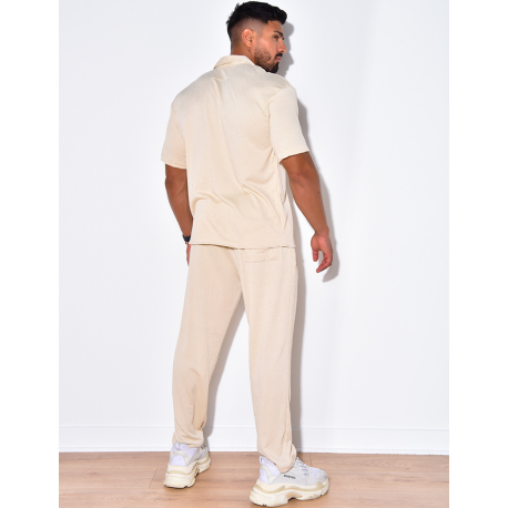 Ensemble pantalon et chemise en relief Ensemble pantalon et chemise en relief