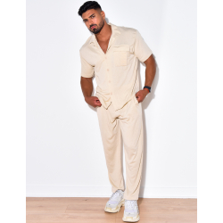 Ensemble pantalon et chemise en relief Ensemble pantalon et chemise en relief
