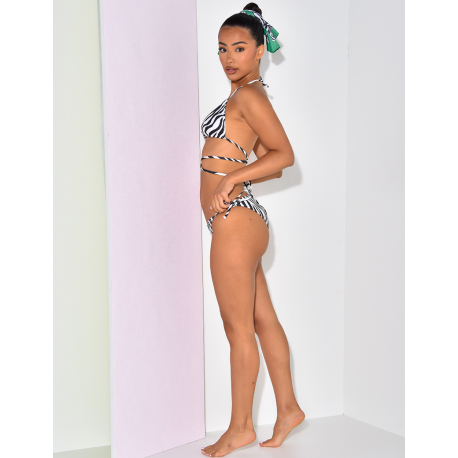 Maillot de bain 2 pièces zèbre