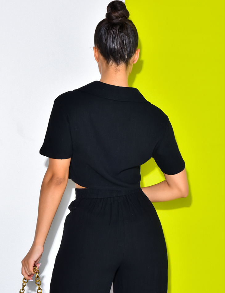 Chemise courte en lin Chemise courte en lin