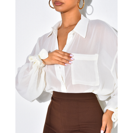 Chemise fluide transparente