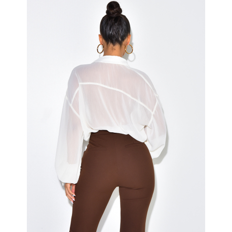 Chemise fluide transparente