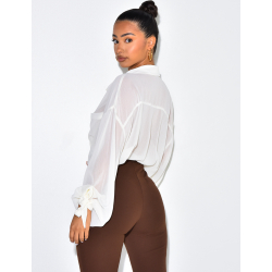 Chemise fluide transparente