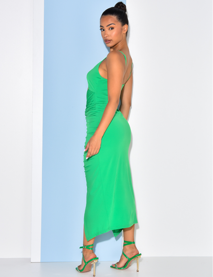 Robe froncée ajourée à anneaux Robe froncée ajourée à anneaux