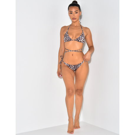 Maillot de bain 2 pièces léopard