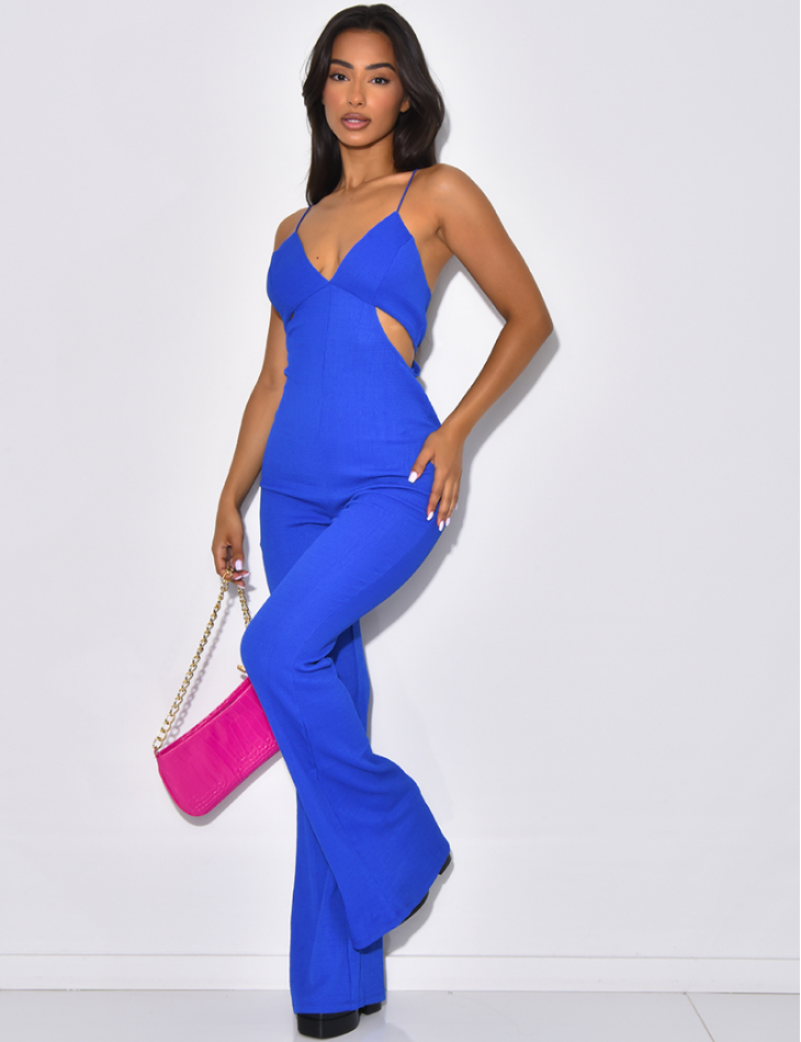 Combinaison pattes d'eph à fines bretelles ajouré