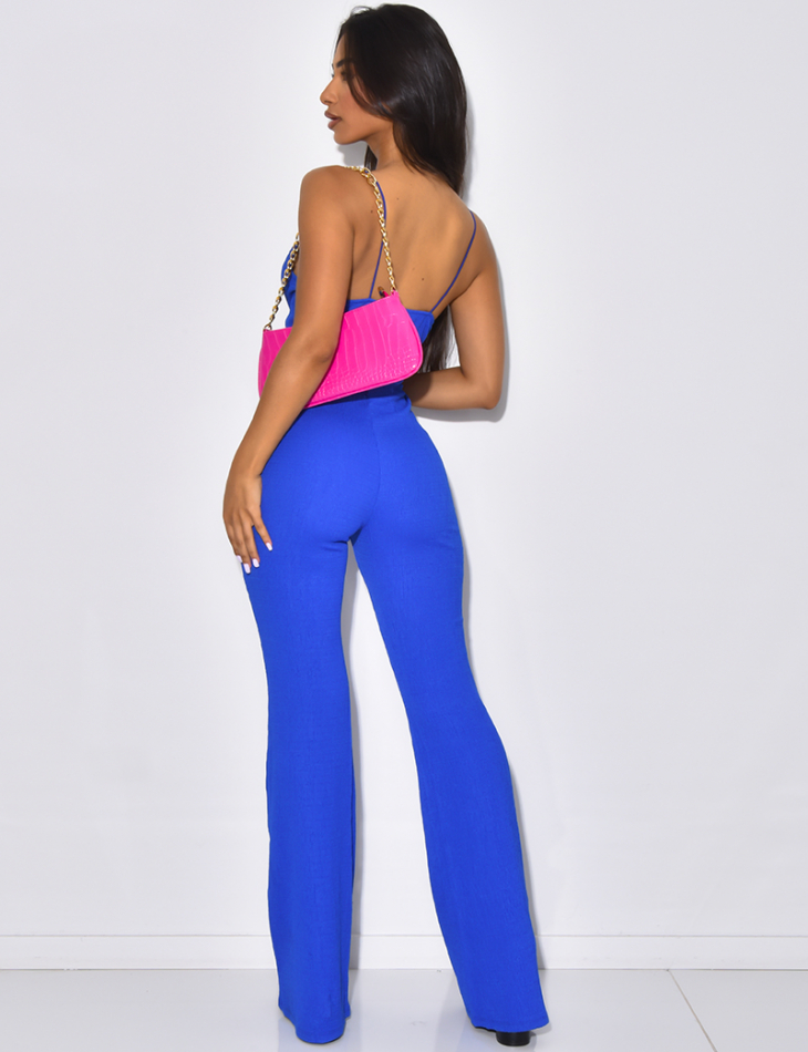 Combinaison pattes d'eph à fines bretelles ajouré