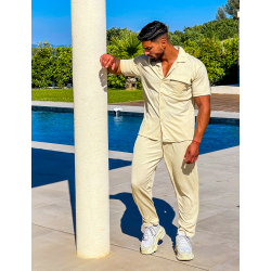 Ensemble pantalon et chemise en relief Ensemble pantalon et chemise en relief