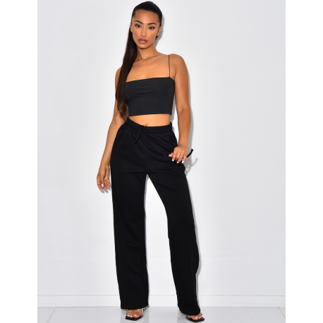 Crop-top bandeau à fines bretelles Crop-top bandeau à fines bretelles