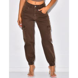 Jeans cargo resserré aux chevilles
