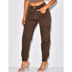 Jeans cargo resserré aux chevilles