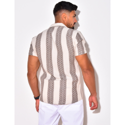 Chemise manches courtes à grosses rayures