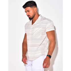 Chemise à rayures manches courtes Chemise à rayures manches courtes