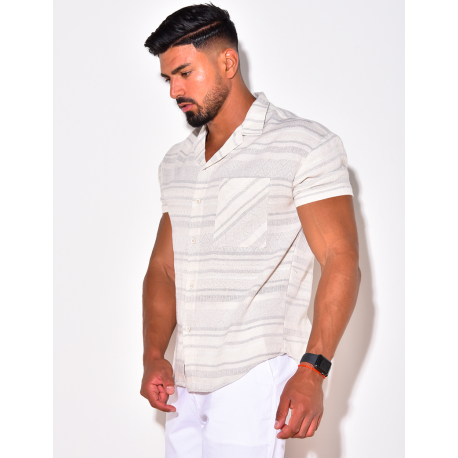 Chemise à rayures manches courtes Chemise à rayures manches courtes