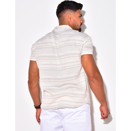 Chemise à rayures manches courtes Chemise à rayures manches courtes