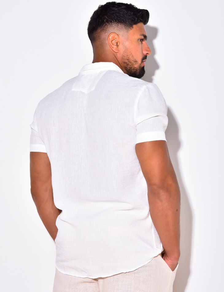 Chemise manches courtes à poches